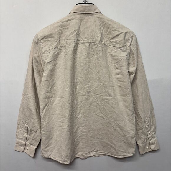 NWT Selected Homme Men Long Sleeve Button Shirt Size 16.5 Linen Blend D029 -15 - Picture 15 of 16
